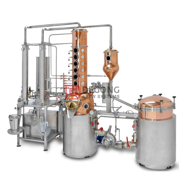 500L kopparalkoholstills destillerimaskin Hemdestillationsutrustning Bryggsystem Kina