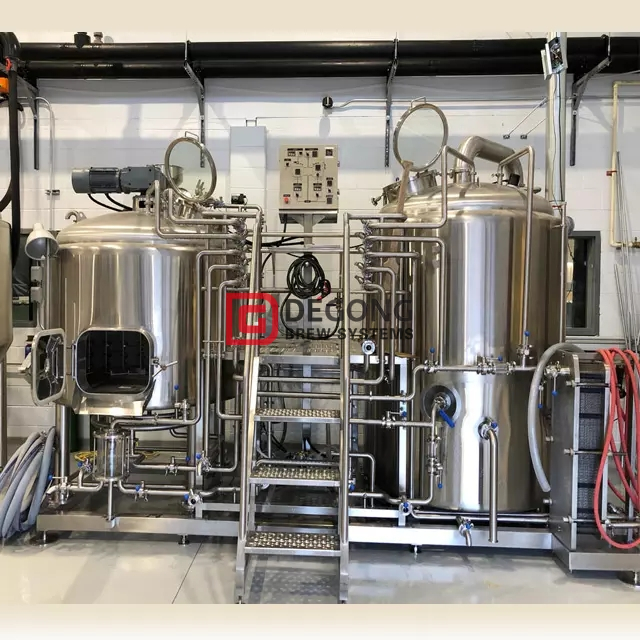 500L 2 fartyg Brewhouse rostfritt stål Mikrobryggeri kommersiell öl produktionslinje till salu