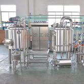 500L Komplett automatiserat hantverkssystem för ölbryggning med tre potter för matlagning av öl med PED-certifiering