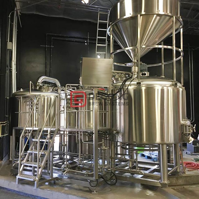 CE PED certifierad 1000L Micro Beer Brewery Equipment med jäsningstankar 3 fartyg Brewhouse