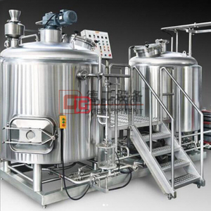 500L 2 fartyg Brewhouse rostfritt stål Mikrobryggeri kommersiell öl produktionslinje till salu